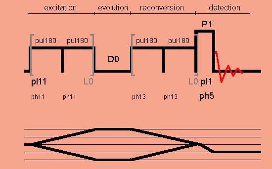 Double-quantum excitation with R12-2-5 pulse sequence