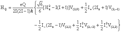 quadrupole interaction in spherical tensor representation