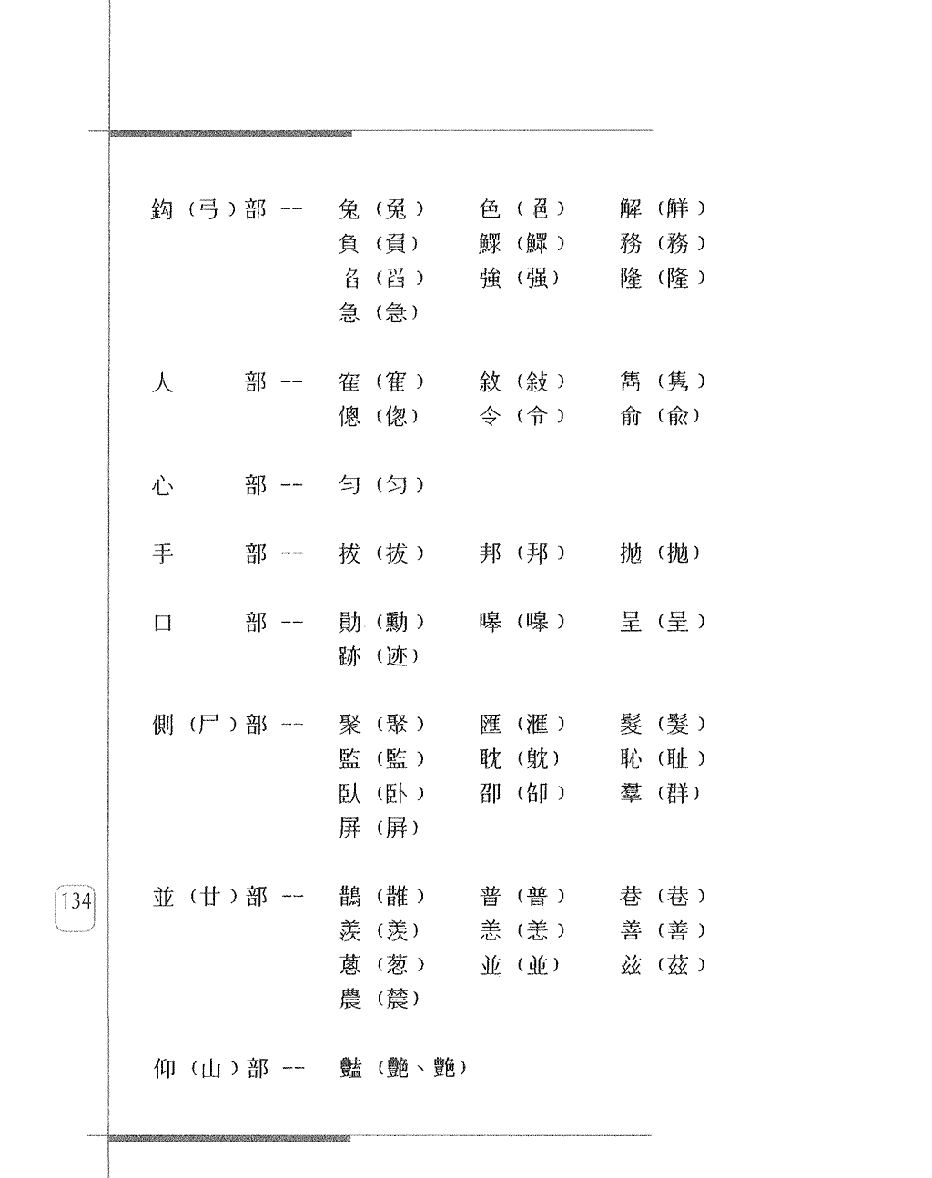 異體字字碼表