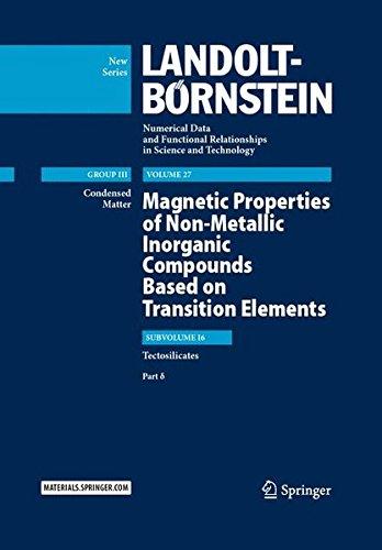 Magnetic Properties of Non-Metallic Inorganic Compounds Based on Transition Elements