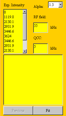 Experimental line-intensity panel for the nutation NMR of quadrupole spins