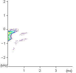 Intensity plot of the transposed 2D anti-echo map