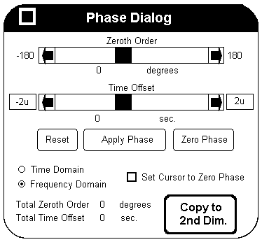 Phase dialog window