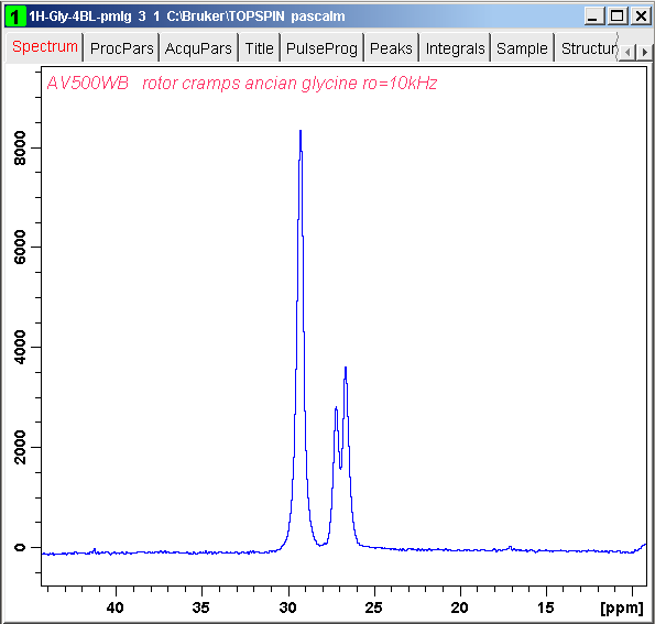 1H glycine windowed pmlg spectrum