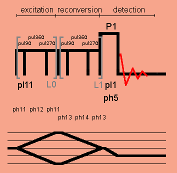 Double-quantum excitation with SPC5 pulse sequence