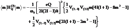 Energy level shift due to the second-order quadrupole interaction