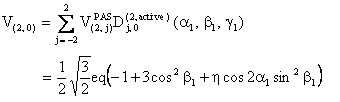 analytic expression of V(2,0)