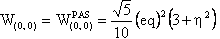 analytical expression of W(0,0)