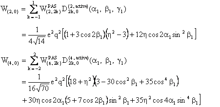 analytical expression of W(2,0) and W(4,0)